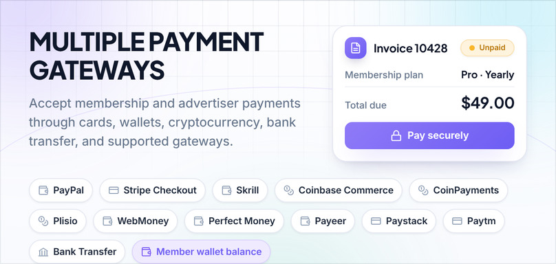 AdLinkFly supported payment gateways
