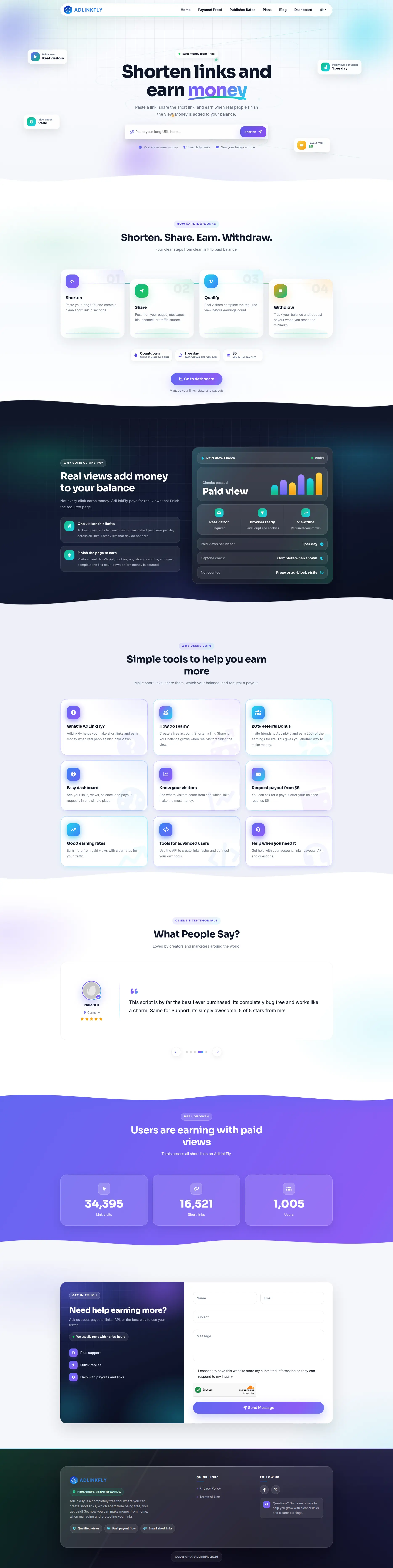 AdLinkFly - Monetized URL Shortener screenshot 1 of 7